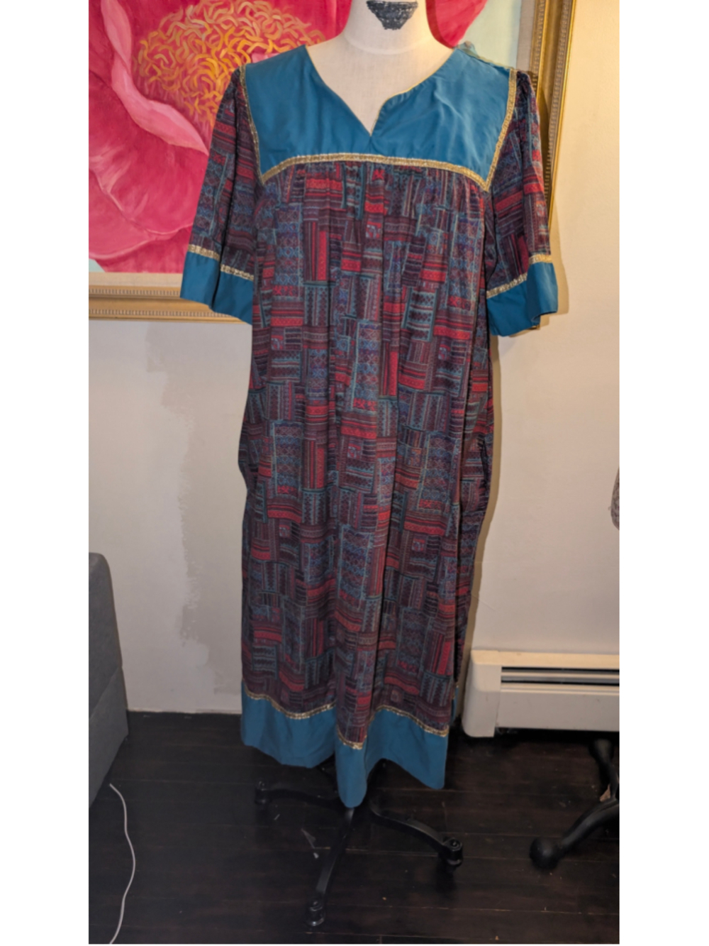 Vintage Krist Gundsen Kaftan Dress Size XL